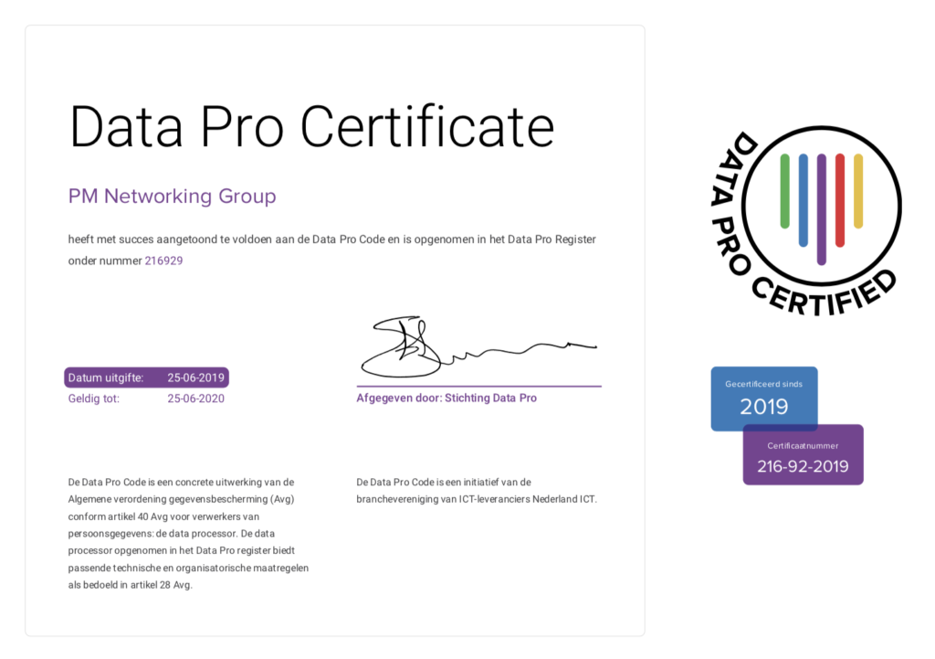 Data Pro certified